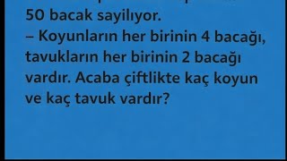 BİR ÇİFTLİKTE KOYUNLAR VE TAVUKLAR VARDI?