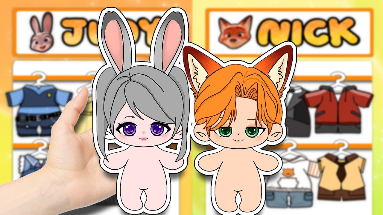 [🐰paper diy🦊] Zootopia 2 Dress-Up Game Book