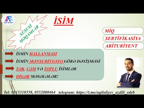 Morfologiya. İsim. Müəllim: Aqil Əliyev