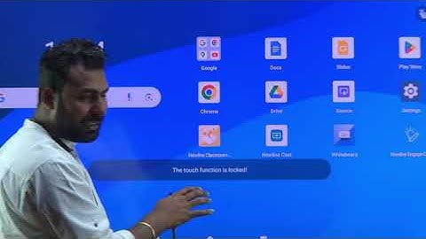 Newline Q Pro lock screen feature, interactive flat panel lock screen feature, Q Pro demo video