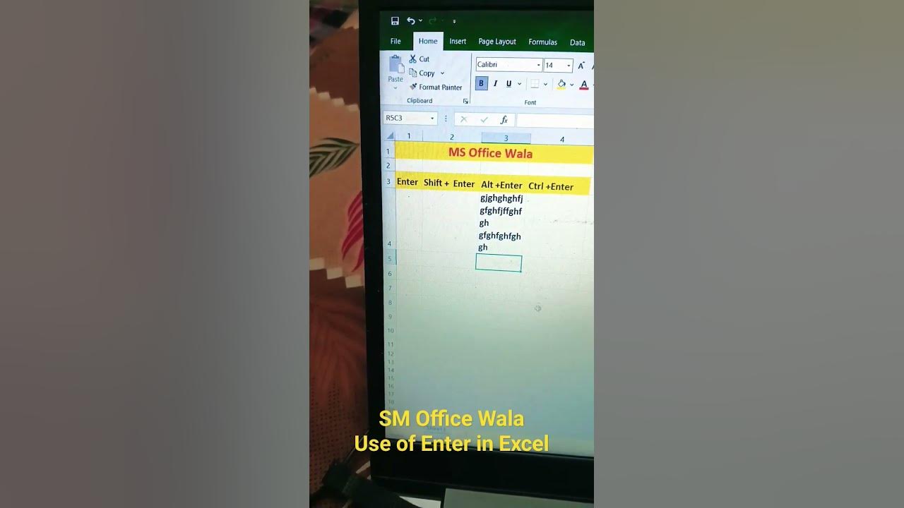 how-many-types-of-use-enter-in-excel-in-hindi-shorts-youtube