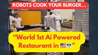 Burger Flipping Bots at this Ai Powered restaurant Fully autonomous just opened in California USA 🇺🇸