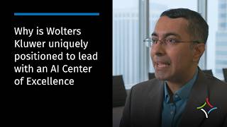 Why is Wolters Kluwer uniquely positioned to lead with an AI Center of Excellence?