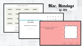 Connection, Strands and Letter Boxed - Miscellaneous Mondays