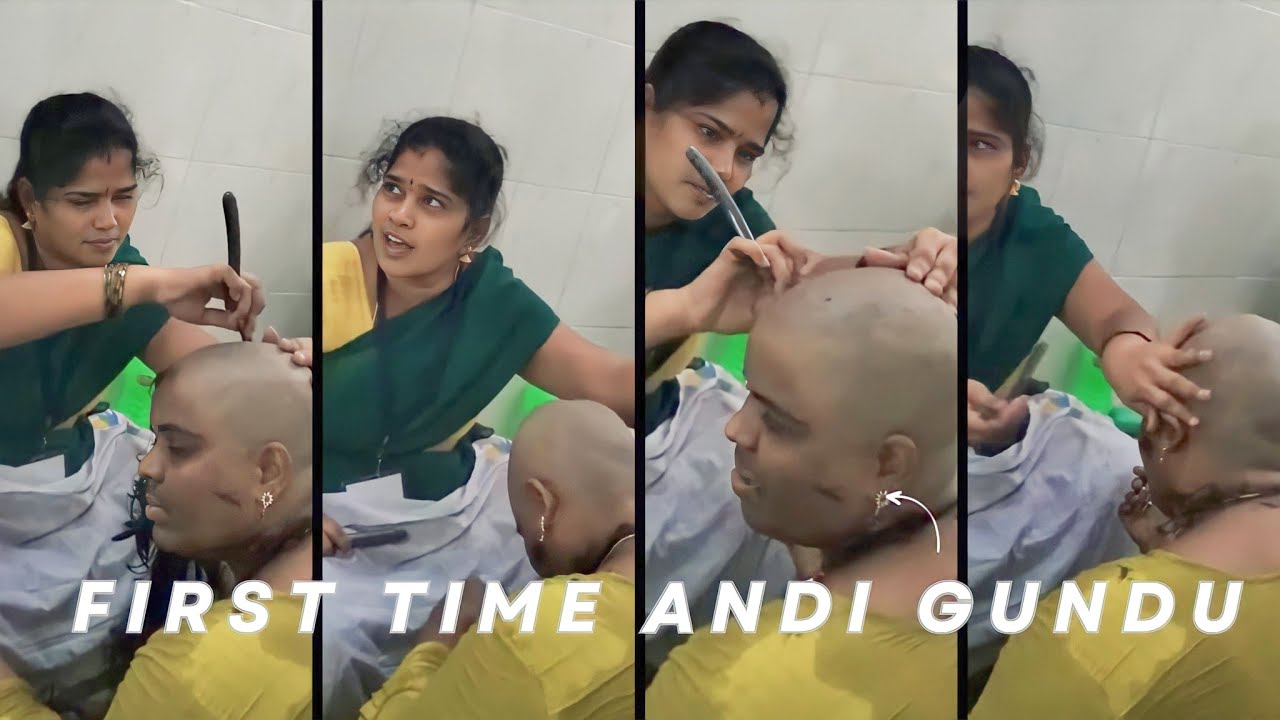 headshave of a young woman new tirumala gundu vlog 🐯 ttd tirumala kalyanakatta mottai