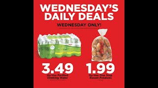 Hy-Vee Wednesday s Daily Deals Bottle Water 3 49 Potatoes 1 99 Sale 04-26-2023-ONLY Stock Prep