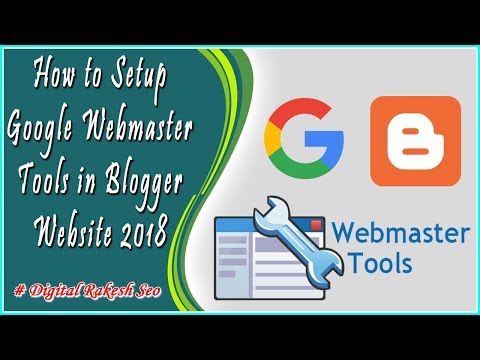 How to setup google webmaster tools in blogger website 2018