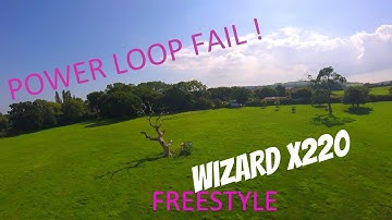 WIZARD X220 Power Loop FAIL and practising with Motor/ESC Problem | Isle Of Wight FPV | New Spot