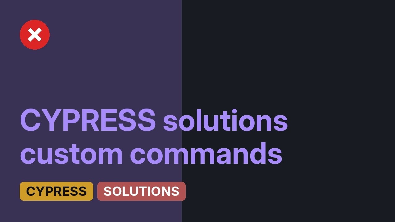 Cypress custom commands not recognized (6 Solutions!!) - YouTube