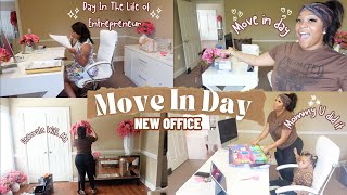 Moving Vlog | Moving Into My New Office + Empty Office Tour | Productive Day In my life