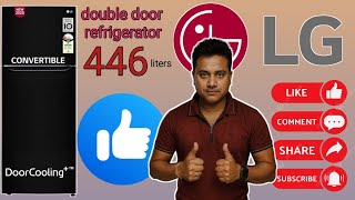 LG double door refrigerator 446 l Model: GL-T502CESR #LGrefrigerator