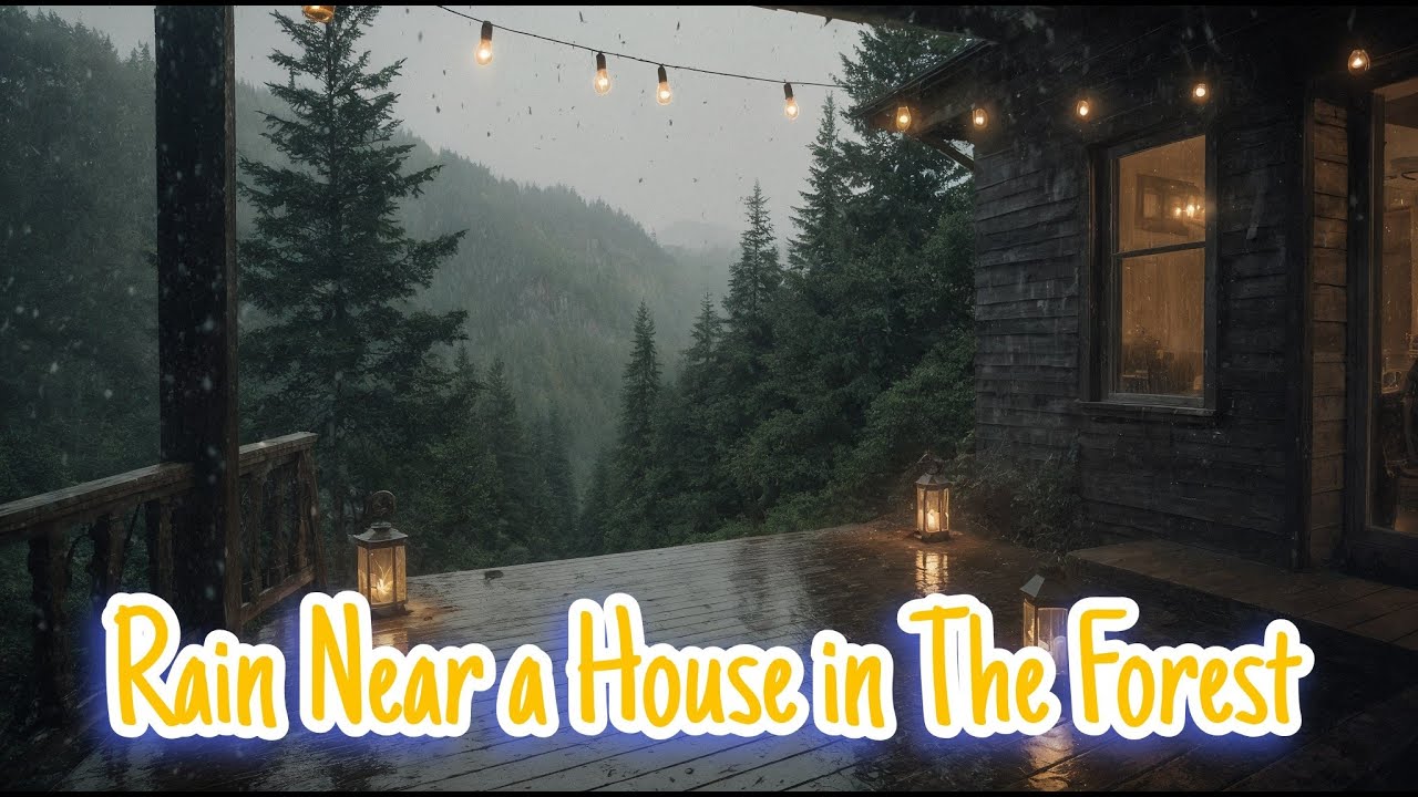 Cozy Rain Sounds in a Forest Cabin | Relaxing Rain Ambience for Deep ...