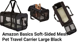 Amazon Basics Soft-Sided Mesh Pet Travel Carrier, Large, Black #tabaeat screenshot 5