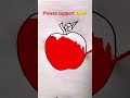 apple 🍎 drawing satisfying Art video please support me guys subscribe my channel 🙏#viralvideo