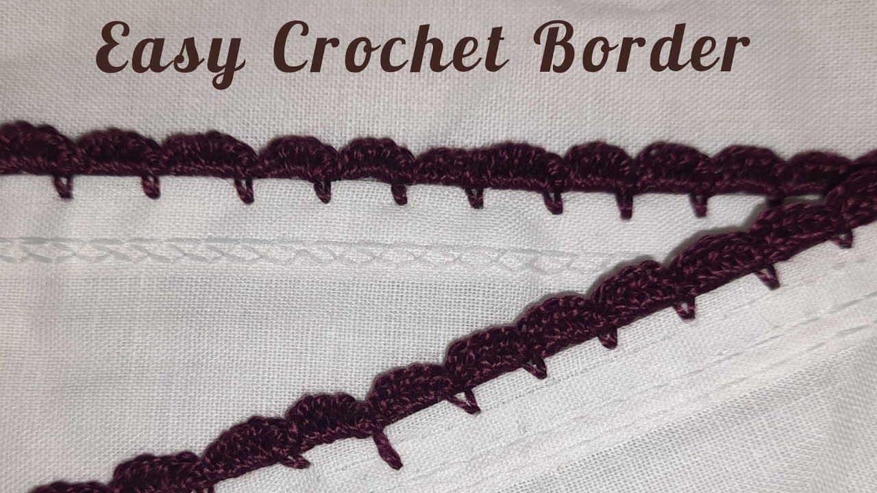 How to crochet lace to dress l creative border l crochet edging 2l crochet border l GaurisCrochetHub