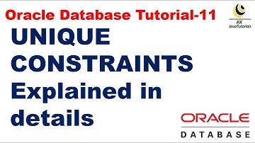 UNIQUE CONSTRAINTS Explained in details || || Oracle Database Tutorial ||Database Interview Question