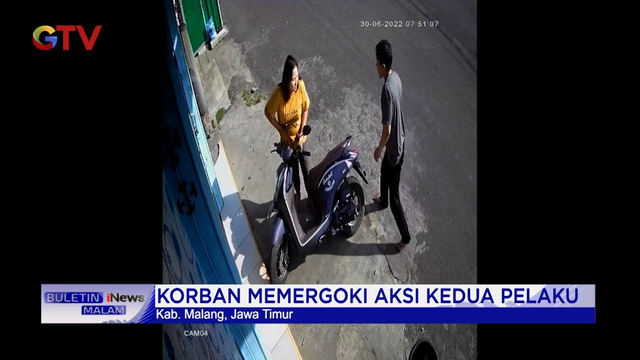 Terekam CCTV! Wanita di Kabupaten Malang Nekat Melawan Pelaku Curanmor #BuletiniNewsMalam 30/06