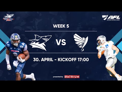 Livestream AFL Week 5 ATRIUM Steelsharks Traun vs. SWARCO Raiders Tirol