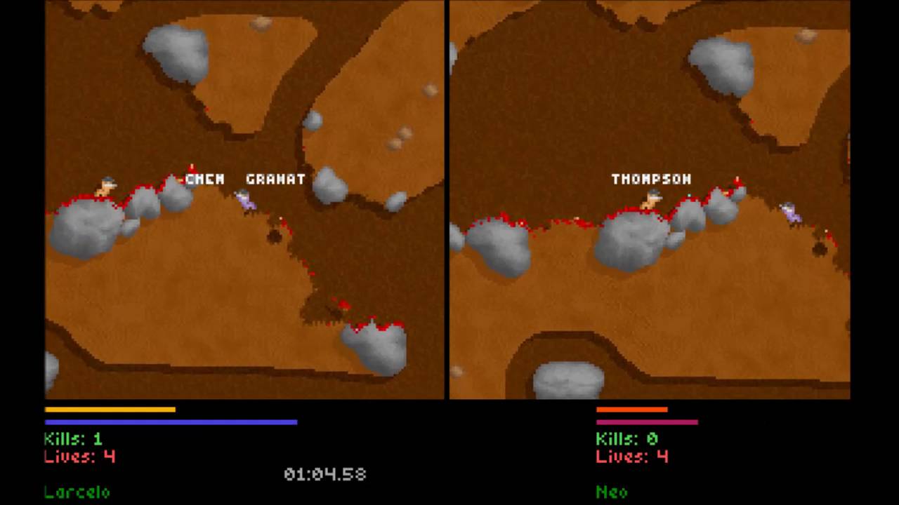 Liero 1.33 (1.36) Military Mod Gameplay Ep.5