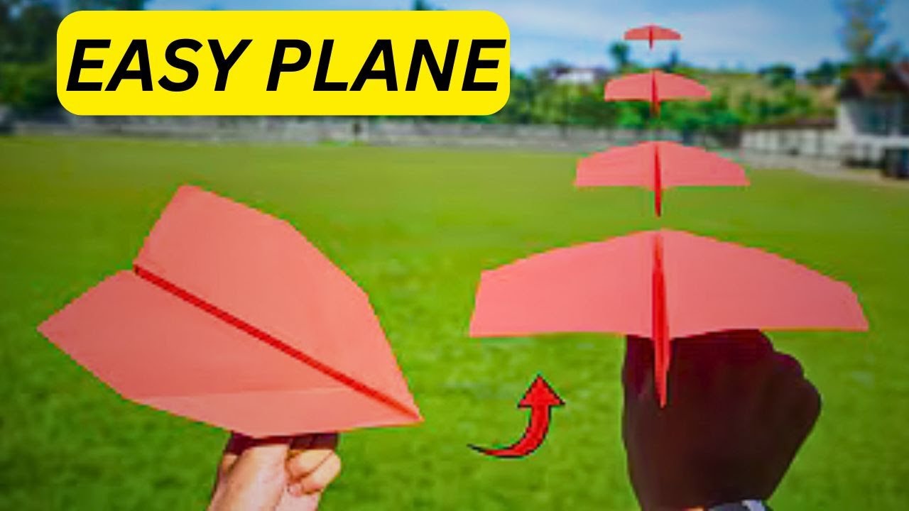 How to make an EASY PAPER PLANE Tutorial - YouTube