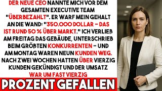 Neuer CEO nennt mich ÜBERBEZAHLT – ich gehe, und 40 Kunden folgen mir sofort.