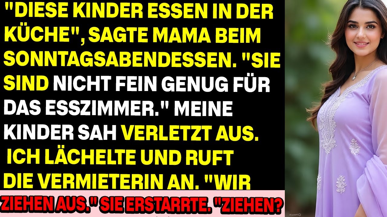Meine Mutter ließ meine Kinder in der Küche essen – „nicht fein genug“ … dann änderte sich alles