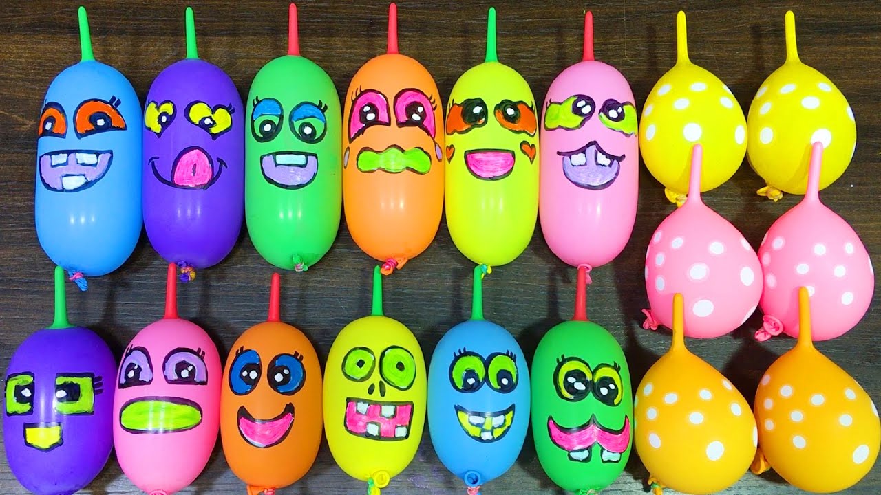 Making GLOSSY SLIME With FUNNY BALLOONS!! Satisfying Slime Video Series #14