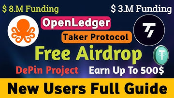New Free Airdrop 2025 | Openledger Airdrop | Taker Protocol Airdrop | DePin Project & Node Mining