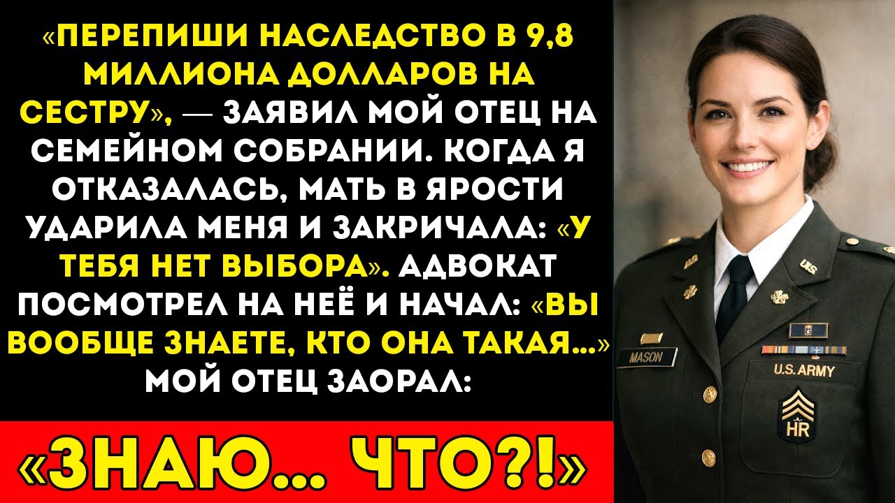 Отец приказал мне отказаться от 9,8 миллиона долларов — я улыбнулся и задал адвокату один вопрос