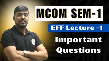 MCOM Financial Accountancy Semester 1 | CDOE University of Mumbai 2025 | FEF