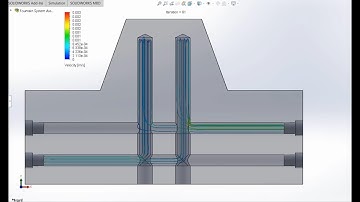 How Fountain cooling system flows in the mold ? l Flow Simulation l Solidworks Tutorials