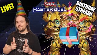 LIVE!!! DarkArmedDuelist BIRTHDAY LIVE STREAM! Playing Master Duel! YU-GI-OH! Dueling Viewers!