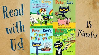 😍❤️😎 Pete the Cat Collection 15 MINUTES | GoKidz | Read Aloud Book