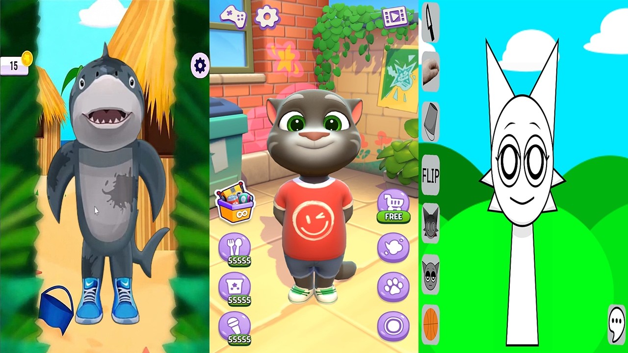 Talking Tom Cat vs My Talking Italian Brainrot vs Talking Sprunki Wenda - Tralalero Tralala