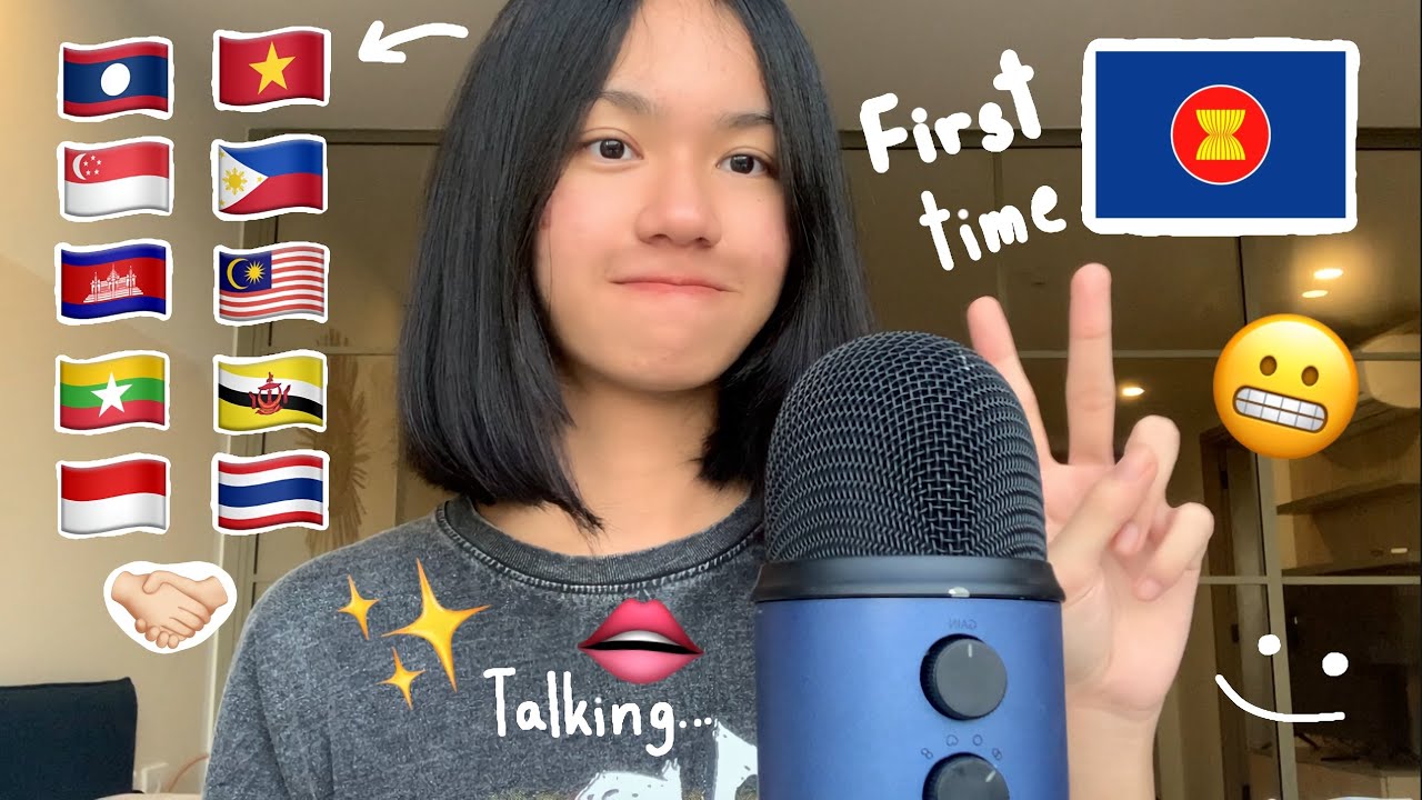 ASMR Everyday Words in 9 Languages 😬💜 ( first time ) 20 minutes for sleep 😴
