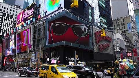 RayBan 3D Billboard Times Square Shot By FotoFetch