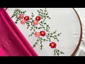 Hand Embroidery Stitches - Embroidery For Beginners - Kurti Neckline Embroidery - Blouse Embroidery