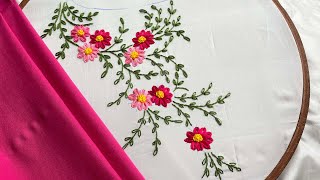 Hand Embroidery Stitches - Embroidery For Beginners - Kurti Neckline Embroidery - Blouse Embroidery