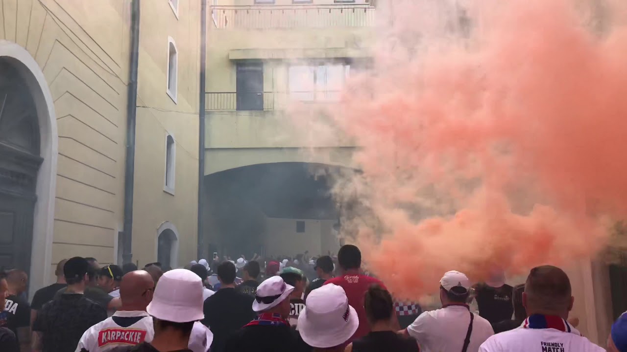 Torcida Gornik u Splitu 29.6.2018. / Torcida Gornik w Splicie 29.6.2018.