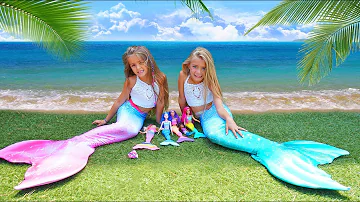 Las Ratitas se convierten en Sirenas de Barbie Arco Iris Dreamtopia!!