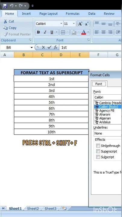 Learn how to format text as superscript 😎🔥 | Excel data entry tricks # ...