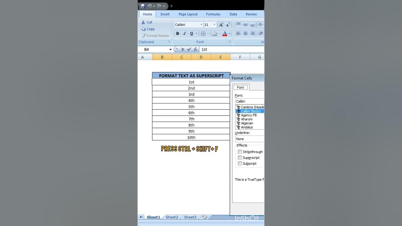 Learn how to format text as superscript 😎🔥 | Excel data entry tricks # ...