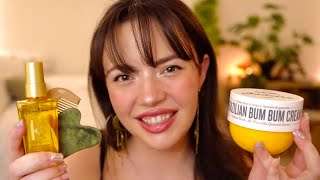 ASMR The BEST Cozy Friend Personal Attention (skincare, hairbrushing, plucking, noise suppression)