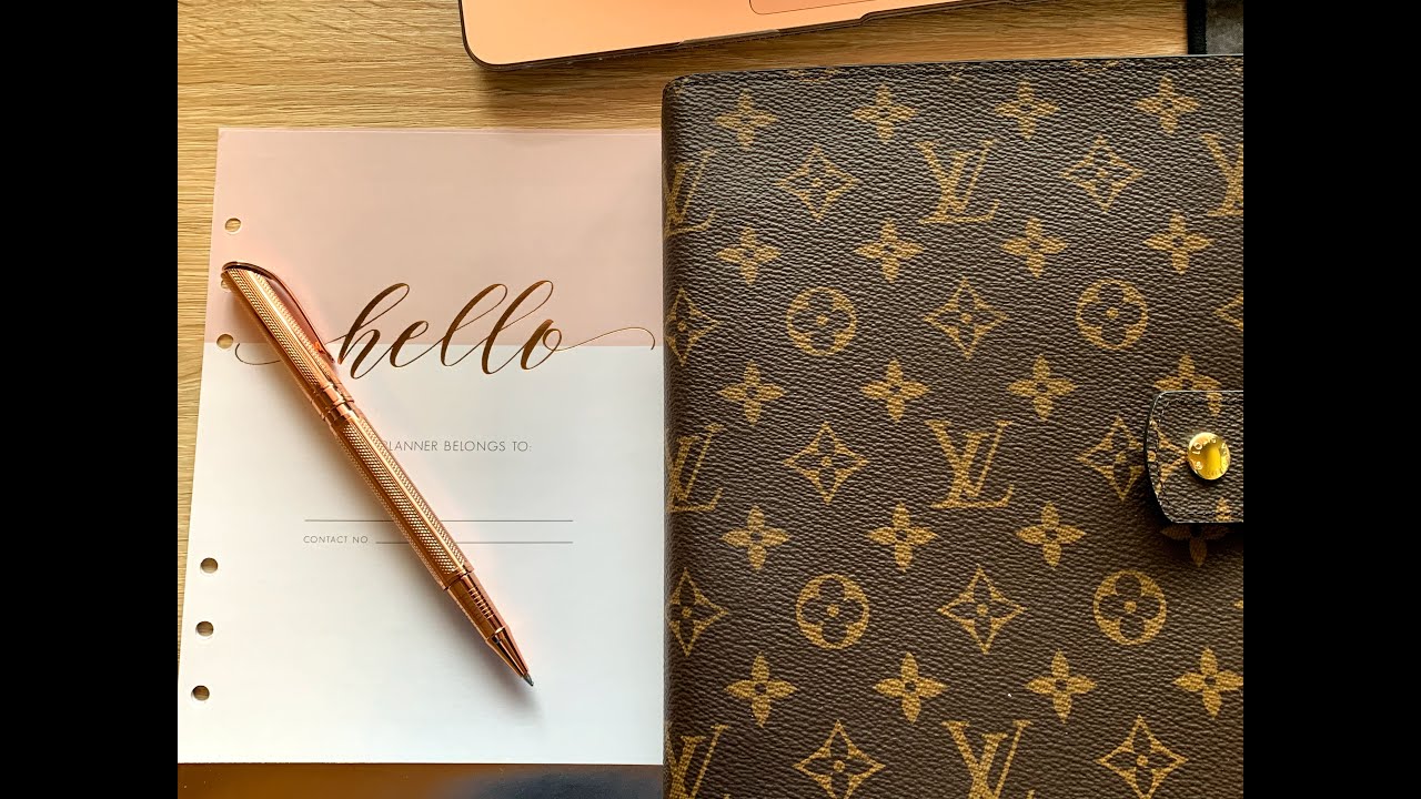 Louis Vuitton GM/Large Agenda: Initial Set Up Inserts Review 2020 Haul, PLAN WITH ME - YouTube