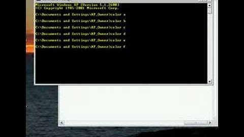 How to change the color of the font on cmd