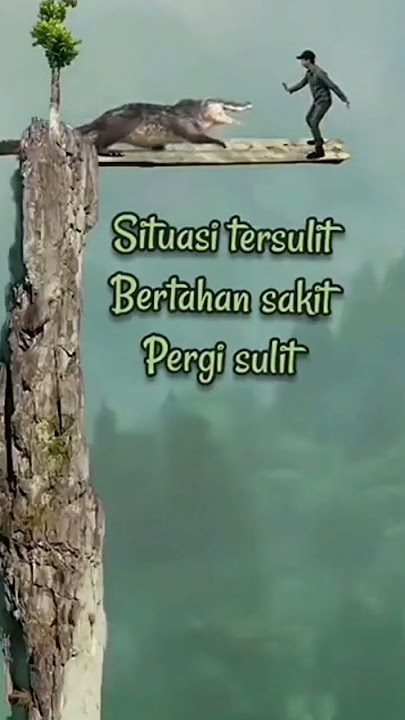 seperti ini ...bertahan sakit , pergi sulit