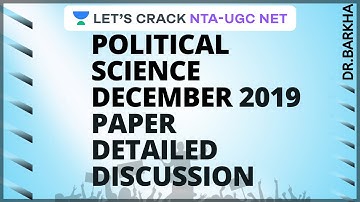 Political Science December 2019 Paper Discussion Part-2 |  Strategies, Tips & Tricks  |  NTA-UGC NET