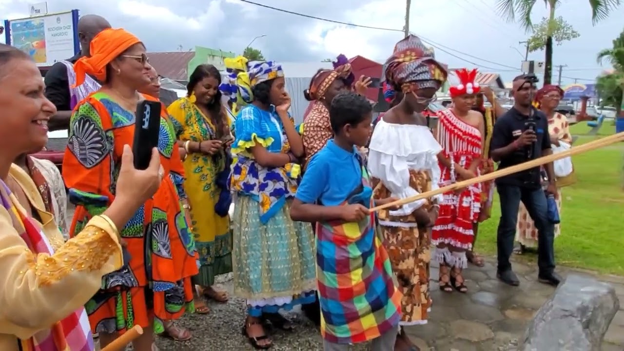 Herdenking 160 jaar Keti Koti  in Nieuw Nickerie-Suriname