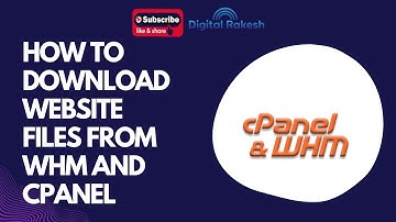 How to download website files from whm and cpanel | Reseller Hosting | Digital Rakesh