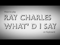 What'd I Say - Ray Charles // Piano Tutorial
